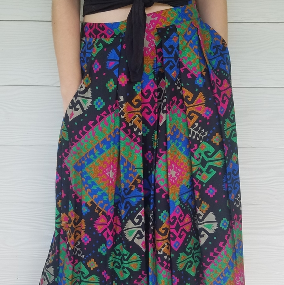 Vintage 80s,90s, Southwestern Navajo Skirt (14) western - Picture 4 of 15